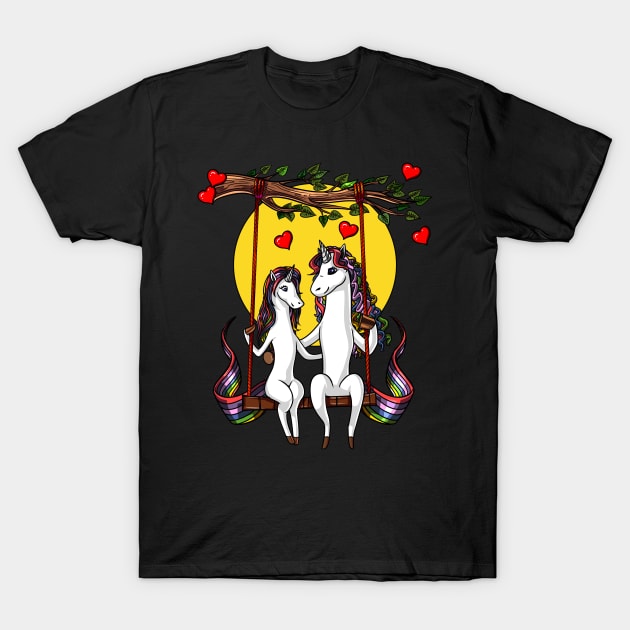 Cute Unicorn Couple T-Shirt by underheaven